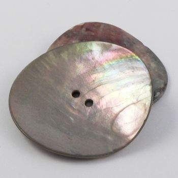 28mm Grey/Smoke Agoya Shell 2 Hole Button