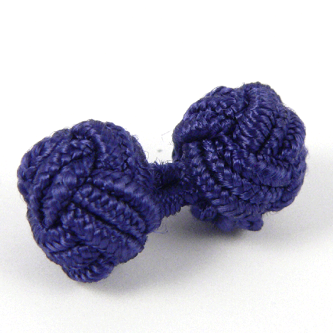 10mm Royal Blue Turkish Knot Ribbon Cufflink Button