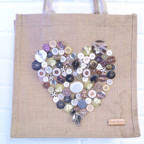 Make your Own Natural Button On Natural Bag Kit