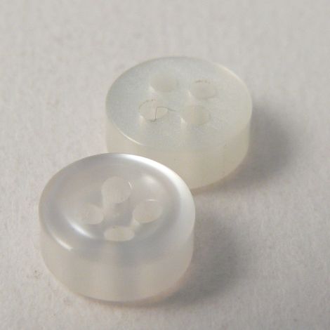 10mm Clear Chunky Shirt 4 Hole Button