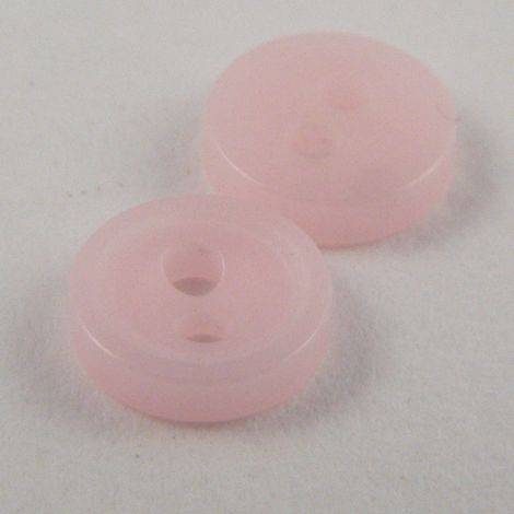 6mm Baby Pink 2 Hole Button