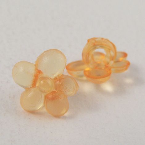 10mm Orange Flower Shank Button