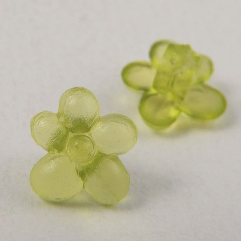 10mm Green Flower Shank Button