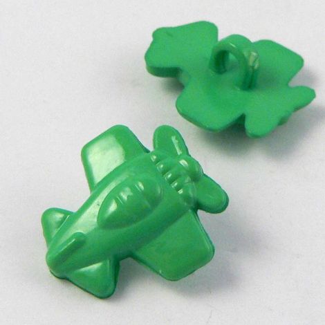 16mm Green Aeroplane Shank Button