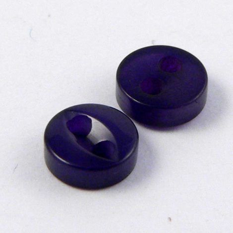 6mm Navy Blue Fish-Eye 2 Hole Button