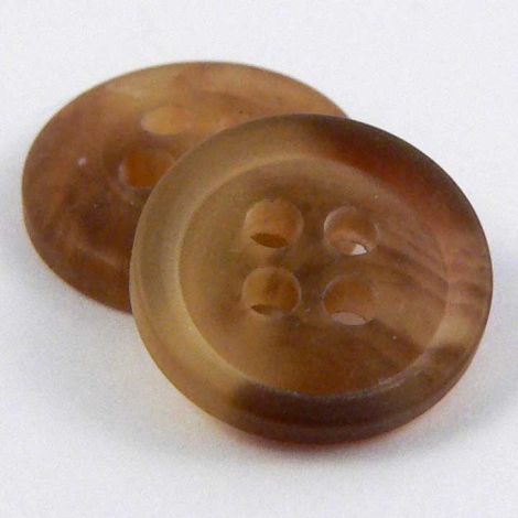 10mm Amber Matt 4 Hole Shirt Button