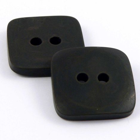 10mm Black Matt Square Style 2 Hole Button