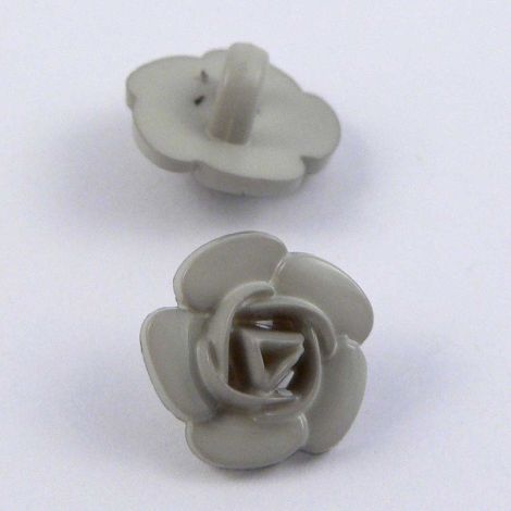 11mm Grey Flower Shank Sewing Button 