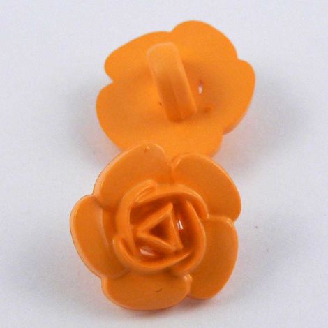 11mm Orange Flower Shank Sewing Button 