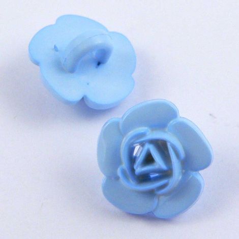 11mm Blue Flower Shank Sewing Button 