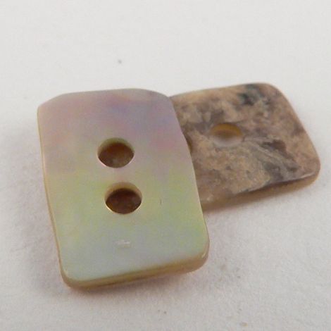 11mm Agoya Rectangular Pearl Shell 2 Hole Button