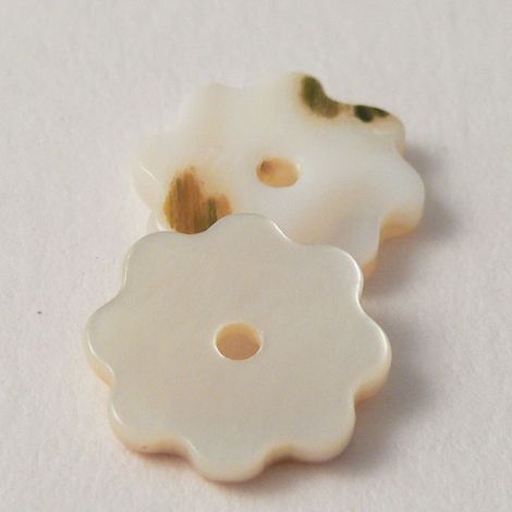 12mm Small Flower River Shell 1 Hole Button