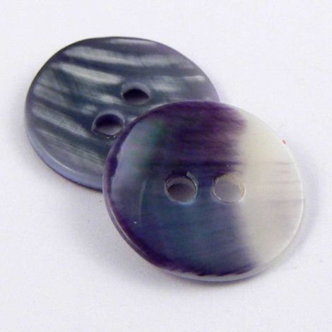 13mm Natural Round Mussel Shell 2 Hole Button