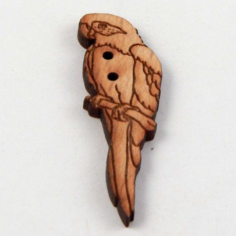 12mm Parrot Wood 2 Hole Button